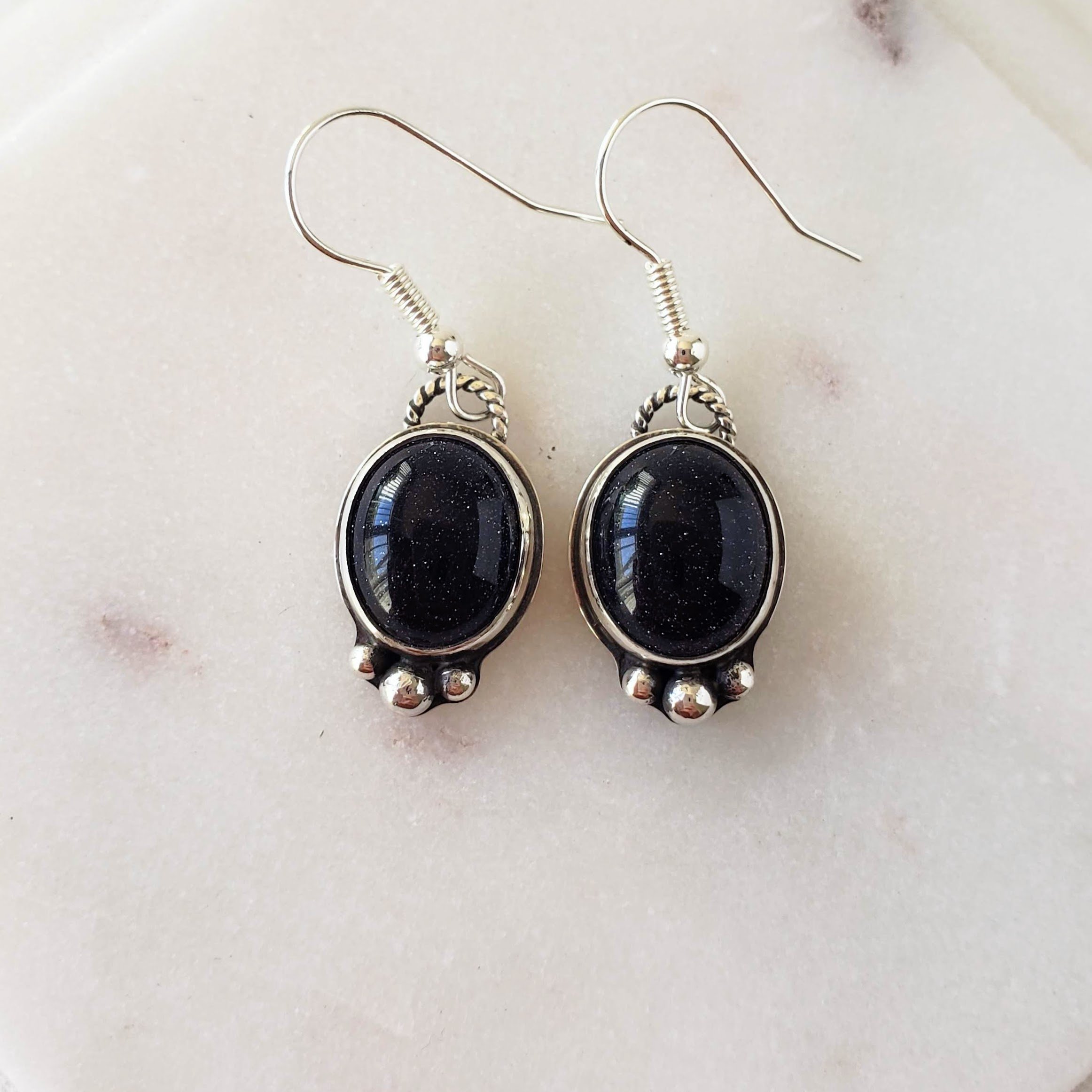 Blue Sandstone Earrings